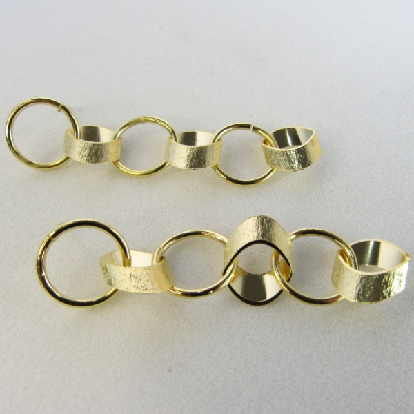 Brinco Grande de Círculos Interligados Banhado em Ouro 18k - Dourado