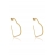 Brinco Argola em Forma de Coração Banhado em Ouro 18k - Dourado