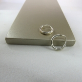 Brinco Argolinha Lisa 2x10 em Prata 925 - Prateado