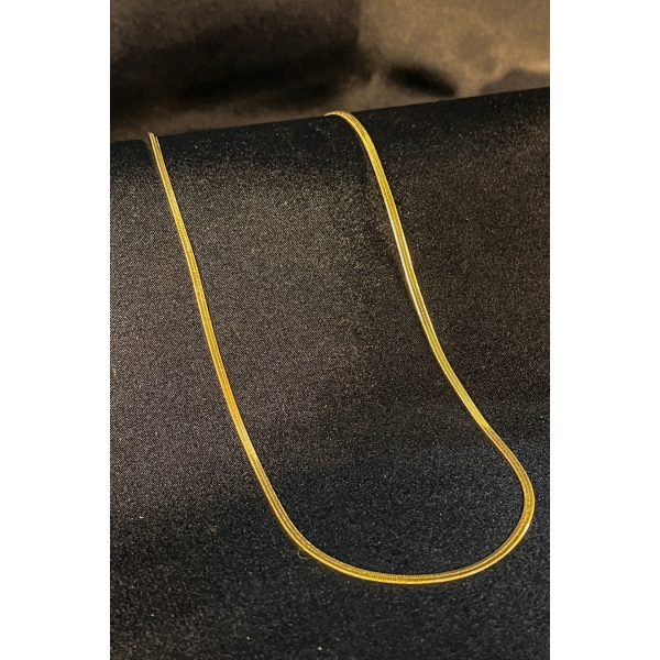 Colar com Corrente Fita Banhado em Ouro 18k - Dourado