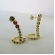 Brinco Ear Cuff com Piercing Fake e Zircônias Colorida Banhado em Ouro 18k - Dourado