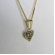 Colar Pingente Coração com Zircônia Multicolor Banhado em Ouro 18k - Dourado