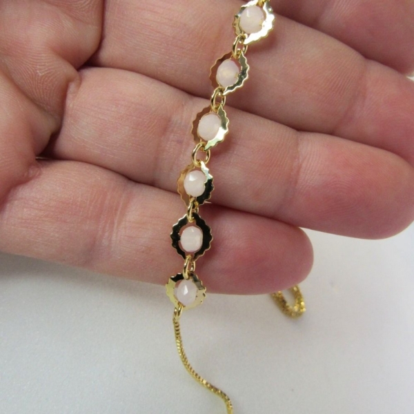 Colar Cumprido com Mini Pérolas e Fio Banhado em Ouro 18k - Dourado