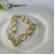 Pulseira Elo Losango Com Fecho Boia Banhado em Ouro 18k - Dourado