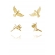 Brinco Duo com Brincos Religiosos Banhado em Ouro 18k - Dourado