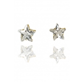 Brinco Estrela Grande com Zircônia Banhado em Ouro 18k - Dourado