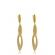 Brinco Grande de Folhas Sobrepostas Banhado em Ouro 18k - Dourado