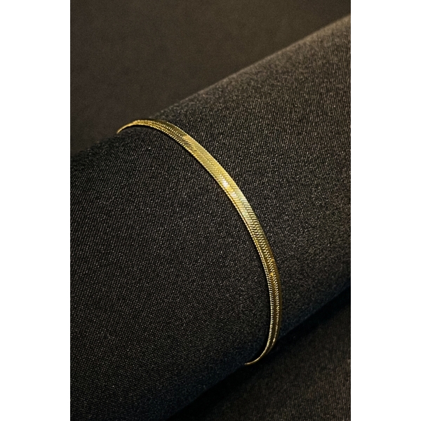 Pulseira Fita Banhado em Ouro 18k - Dourado