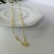 Colar de Corrente com Elos em Coração Banhado em Ouro 18k - Dourado