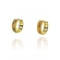 Brinco Argolinha Com Micro Zircônias Coloridas Banhado em Ouro 18k - Dourado