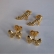 Duo de Sapatinho e Laço Banhado em Ouro 18k - Dourado
