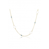 Colar com Olhos Gregos Banhado em Ouro 18k - Dourado