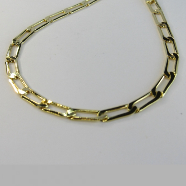 Pulseira Corrente Chapada Banhado em Ouro 18k MASCULINA - Dourado