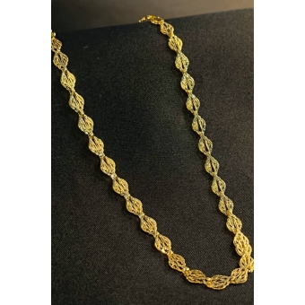 Choker com Folhas Banhado em Ouro 18k