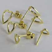 Trio de Corações Vazados Banhado em Ouro 18k - Dourado