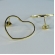 Brinco Médio com Coração Vazado Horizontal Banhado em Ouro 18k - Dourado