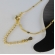 Tornozeleira com Micro Corações na Corrente Banhado em Ouro 18k - Dourado