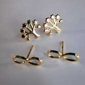 Duo Arvore Da Vida E Infinito Banhado em Ouro 18k - Dourado