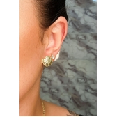 Brinco de Concha Banhado em Ouro 18k - Dourado