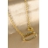 Colar Corrente de Elo Largo com Fecho Boia e Mosquetão Banhado em Ouro 18k - Dourado