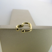 Piercing Fake Forma de Coração Banhado em Ouro 18k - Dourado