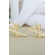 Brinco Fé com Zircônias Banhado em Ouro 18k - Dourado