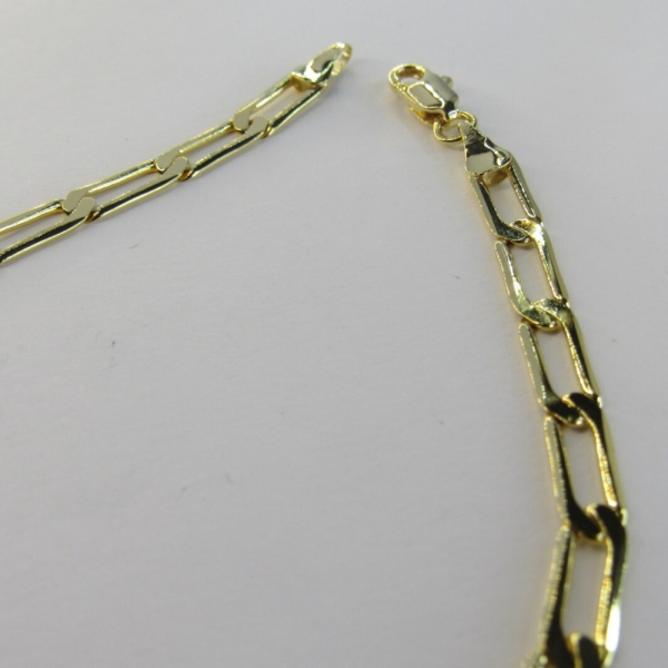 Pulseira Corrente Chapada Banhado em Ouro 18k MASCULINA - Dourado