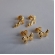 Duo de Sapatinho e Laço Banhado em Ouro 18k - Dourado