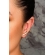 Brinco Ear Cuff com Piercing Fake e Zircônias Branca Banhado em Ouro 18k - Dourado