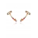 Brinco Ear Cuff com Piercing Fake e Zircônias Colorida Banhado em Ouro 18k - Dourado