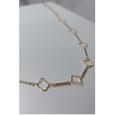 Colar Curto Flor Vazada Banhado em Ouro 18k - Dourado