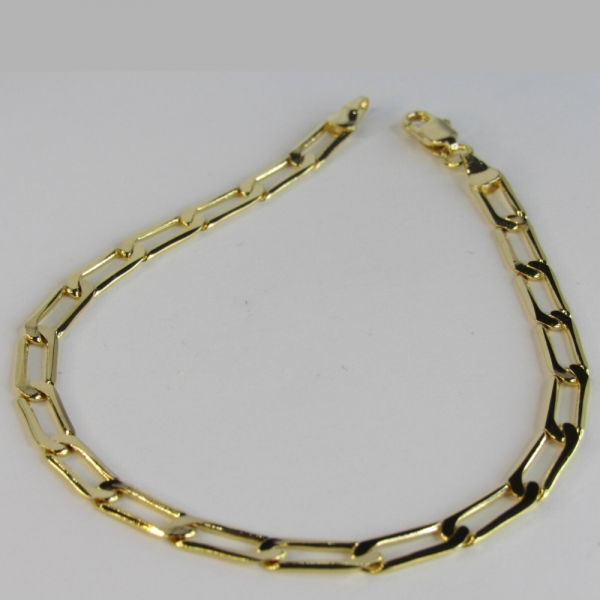 Pulseira Corrente Chapada Banhado em Ouro 18k MASCULINA - Dourado