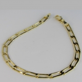 Pulseira Corrente Chapada Banhado em Ouro 18k MASCULINA - Dourado