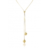 Colar Regulável com Bolas na Ponta Banhado em Ouro 18k - Dourado