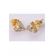 Brinco Triângulo de Zircônia Banhado em Ouro 18k - Dourado