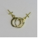 Brinco Argolinha com Cruz Banhado em Ouro 18k - Dourado