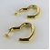 Brinco Argola de Coração Grossa Banhado em Ouro 18k - Dourado
