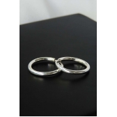 Brinco Argolinha Lisa 2x15 em Prata 925 - Prateado