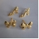 Duo de Sapatinho e Laço Banhado em Ouro 18k - Dourado