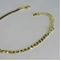 Pulseira Meia Fita Meia Corrente Banhado em Ouro 18k - Dourado
