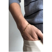 Pulseira Corrente Chapada Banhado em Ouro 18k MASCULINA - Dourado