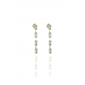 Brinco Corrente de Zircônias Banhado em Ouro 18k - Dourado