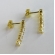 Brinco Pequeno Fio Com Cinco Zircônia Banhado em Ouro 18k - Dourado