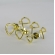 Trio de Corações Vazados Banhado em Ouro 18k - Dourado