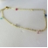 Tornozeleira Com Zircônia Coloridas Banhado em Ouro 18k - Dourado