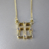 Escapulário Nossa Senhora Aparecida Com Zircônia Banhado em Ouro 18k - Dourado