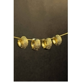 Duo de Argolas Grossas Trabalhadas Banhado em Ouro 18k - Dourado