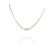 Choker de Corrente Chapada Com Zircônias ao Centro Banhado em Ouro 18k - Dourado