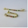 Brinco Corrente de Zircônias Coloridas Sortidas Com Zircônia na Ponta Banhado em Ouro 18k - Dourado