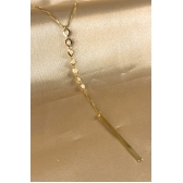 Colar Cumprido com Mini Pérolas e Fio Banhado em Ouro 18k - Dourado